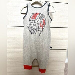 Rags to Raches Wolf Graphic Sleeveless Romper
